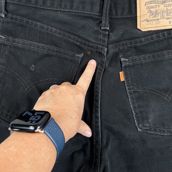 Vintage Levis 882 Jeans Mens 29x32 Black Orange Tab Tags Read 32x34 90s - Picture 6 of 16